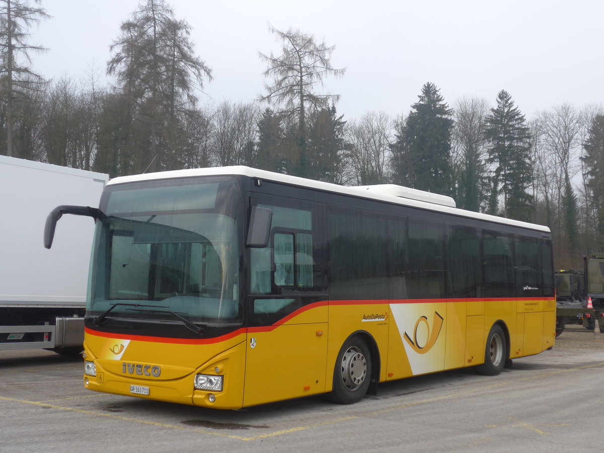 (213'763) - Mark, Andeer - GR 163'711 - Iveco am 12. Januar 2020 in Hendschiken, Iveco