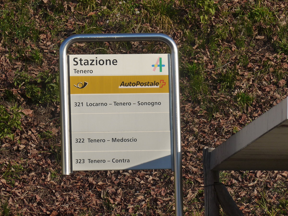 (213'828) - PostAuto-Haltestelle - Tenero, Stazione - am 18. Januar 2020