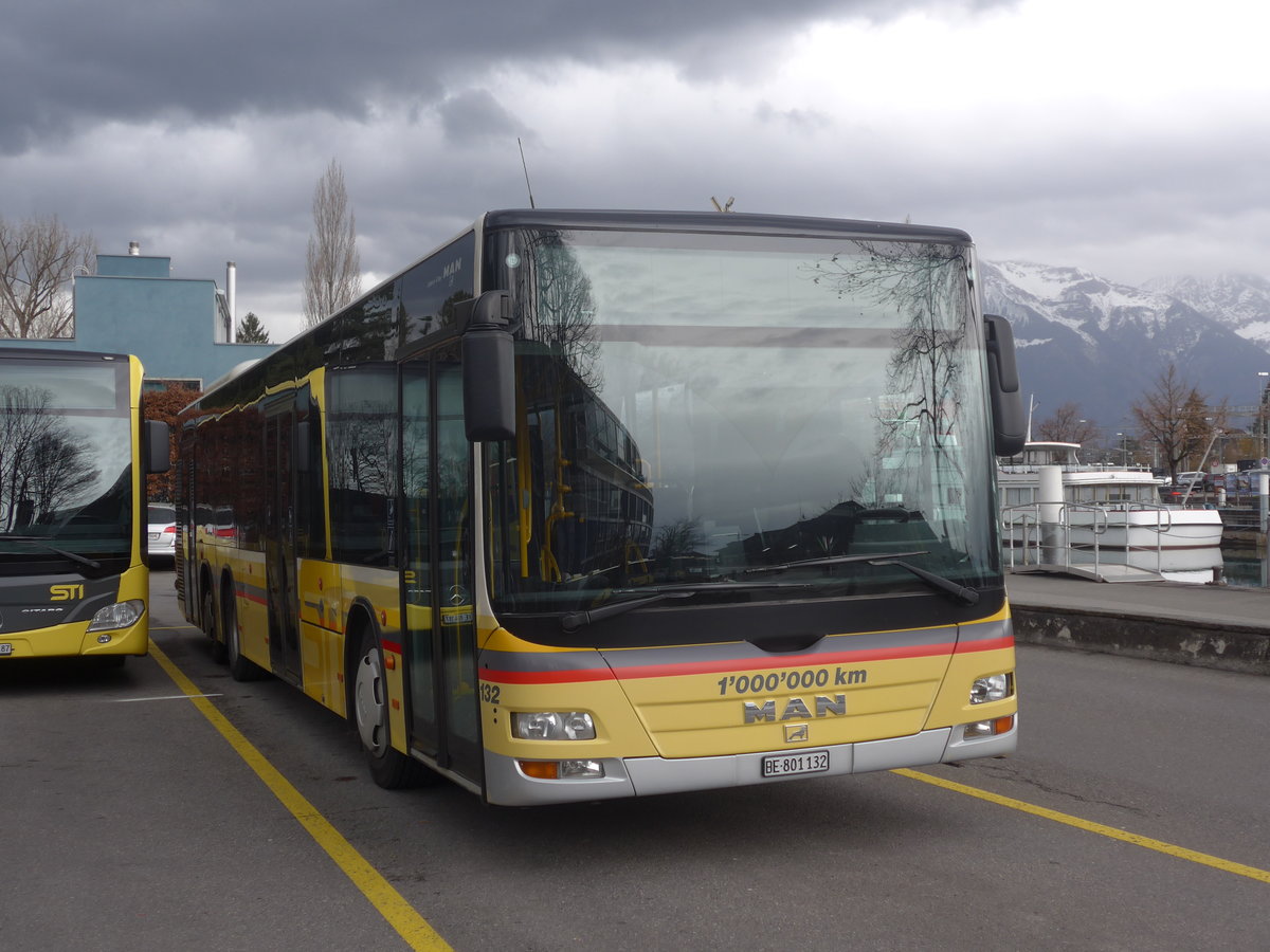 (214'104) - STI Thun - Nr. 132/BE 801'132 - MAN am 3. Februar 2020 bei der Schifflndte Thun