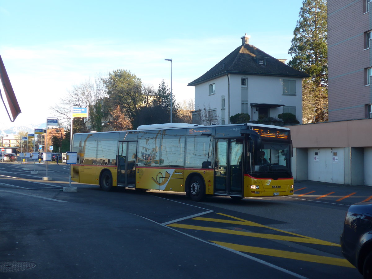 (214'214) - Lienert&Ehrler, Einsiedeln - SZ 69'121 - MAN (ex Schuler, Feusisberg) am 15. Februar 2020 beim Bahnhof Pfffikon