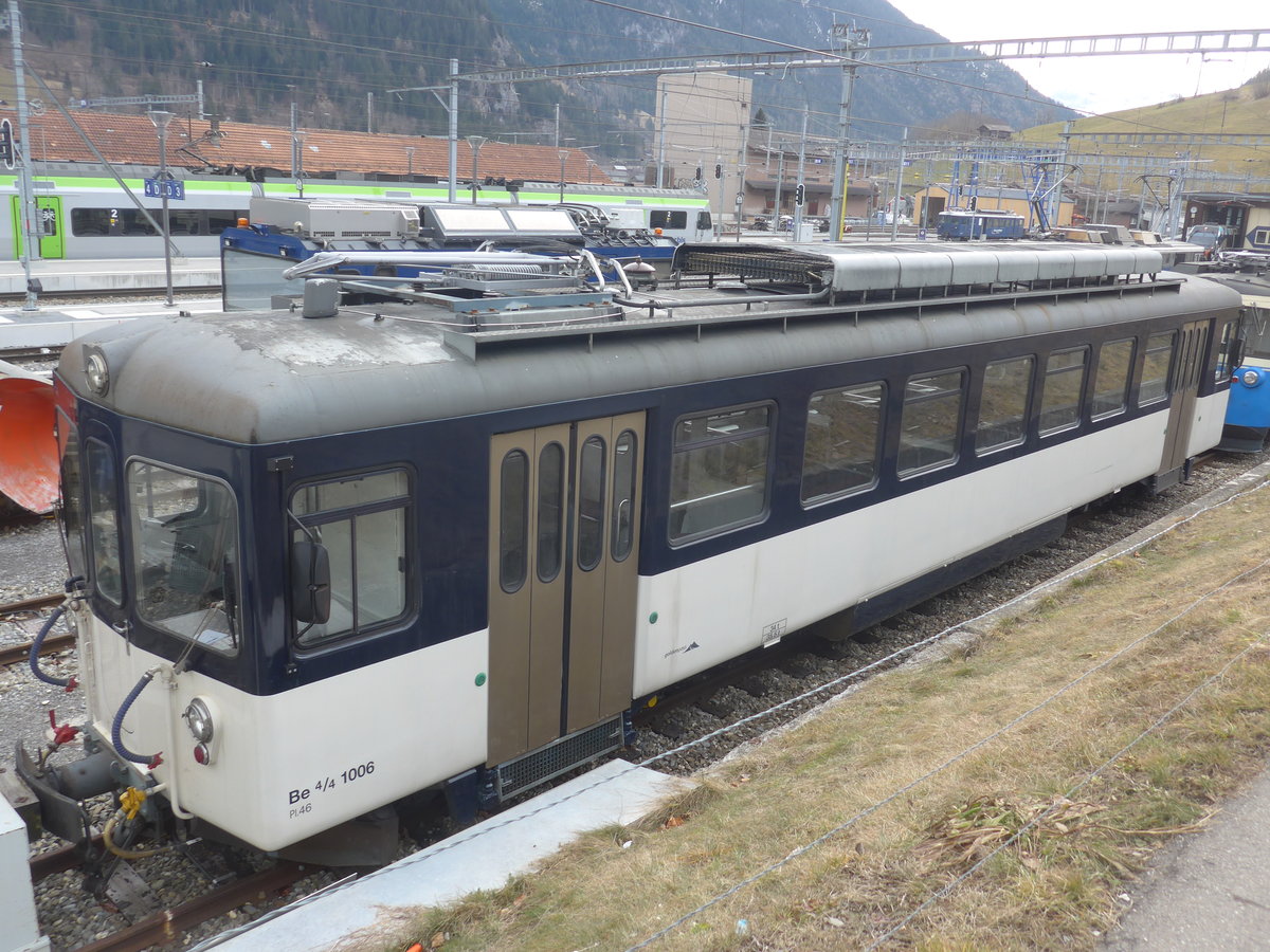 (214'382) - MOB-Triebwagen - Nr. 1006 - am 17. Februar 2020 im Bahnhof Zweisimmen