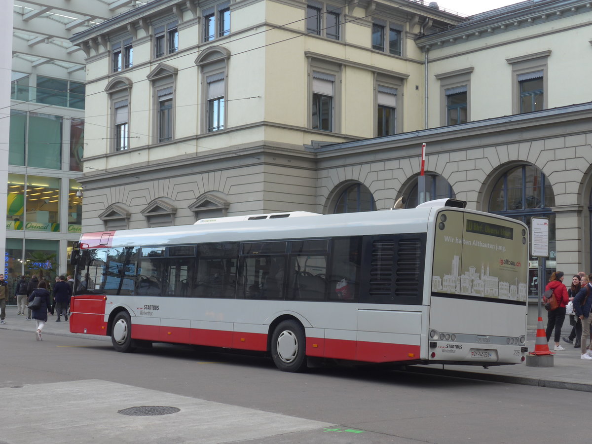 (214'451) - SW Winterthur - Nr. 226/ZH 745'226 - Solaris am 18. Februar 2020 beim Hauptbahnhof Winterthur