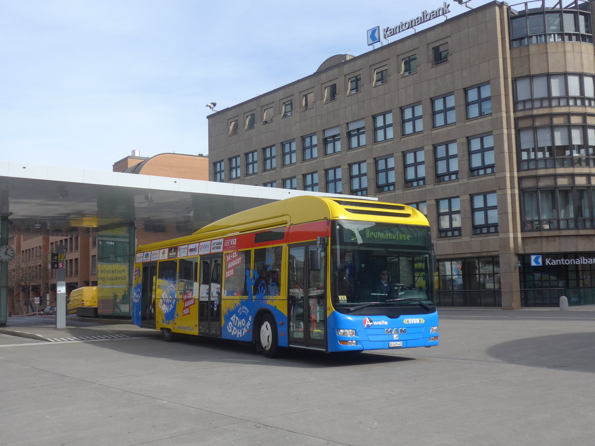 (214'625) - RVBW Wettingen - Nr. 30/AG 445'445 - MAN am 20. Februar 2020 beim Bahnhof Baden