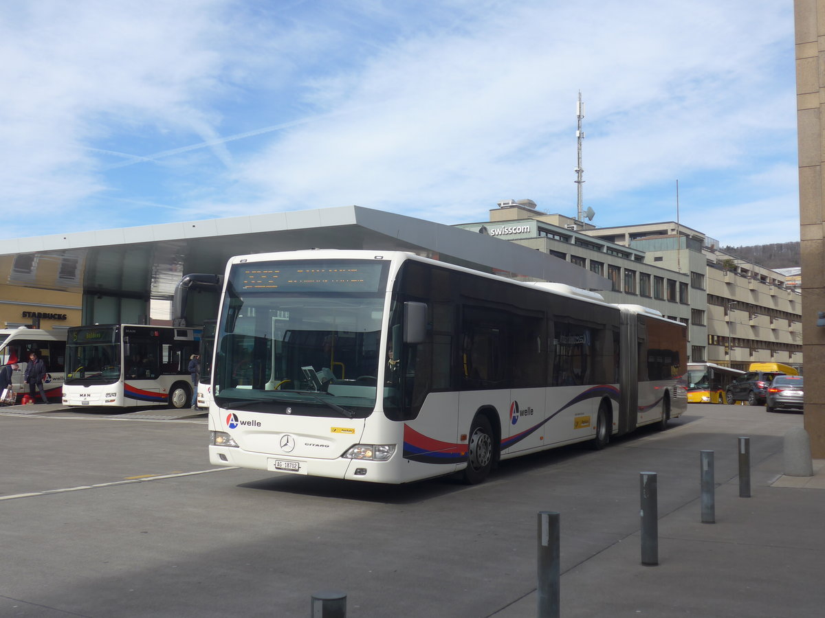 (214'650) - Wicki, Zufikon - AG 18'702 - Mercedes am 20. Februar 2020 beim Bahnhof Baden