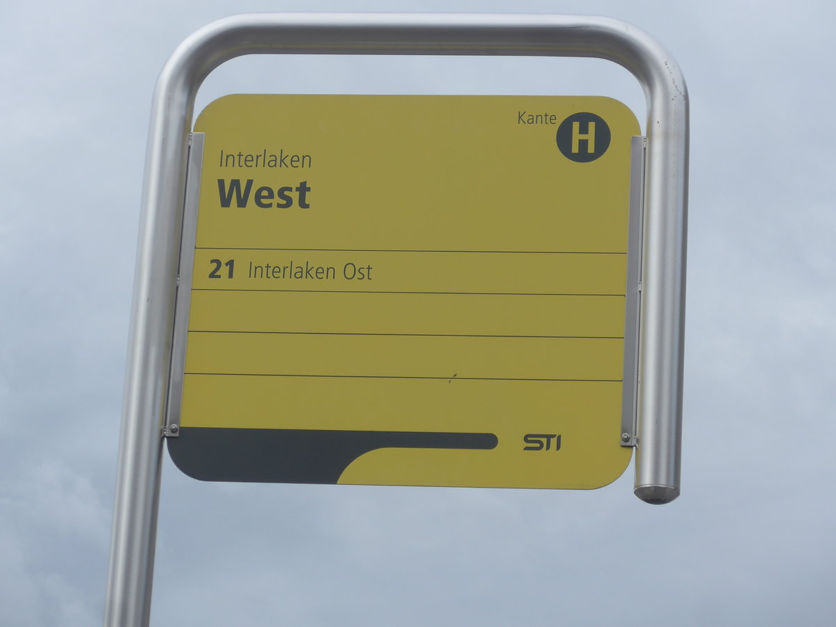 (214'854) - STI-Haltestelle - Interlaken, West - am 23. Februar 2020