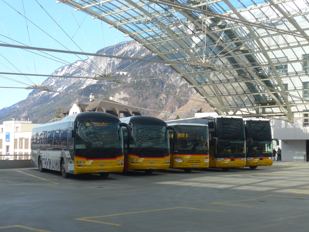 (214'949) - PostAuto Graubnden - GR 162'988 - MAN am 1. Mrz 2020 in Chur, Postautostation