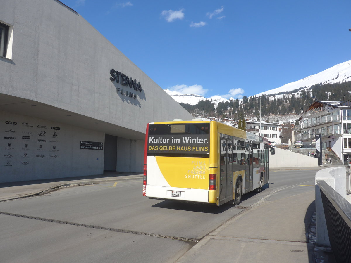 (214'962) - Stuppan, Flims - GR 52'063 - MAN/Gppel am 1. Mrz 2020 in Flims, Bergbahnen