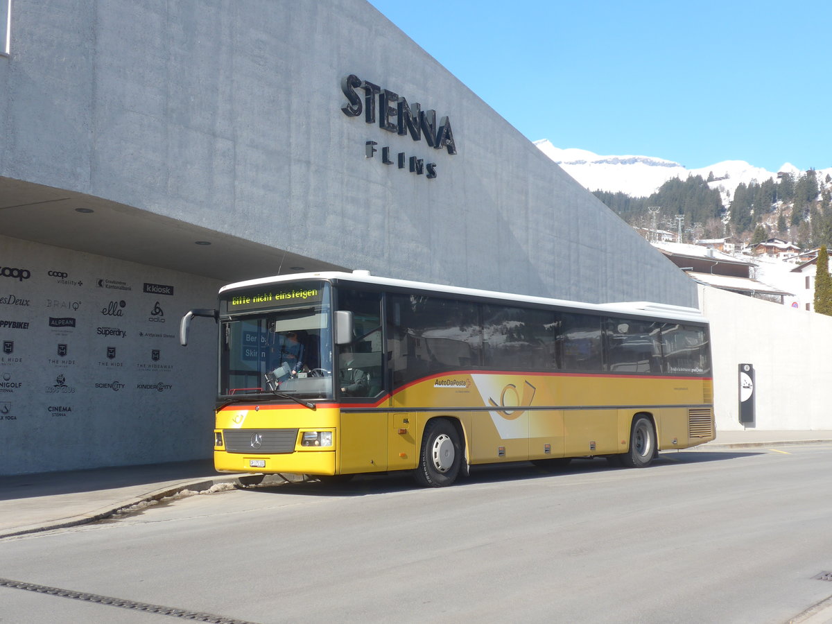 (214'968) - PostAuto Graubnden - GR 175'102 - Mercedes (ex Terretaz, Zernez) am 1. Mrz 2020 in Flims, Bergbahnen