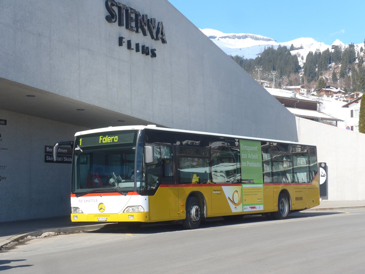 (214'974) - PostAuto Graubnden - GR 176'022 - Mercedes (ex PostAuto Nordschweiz AG 507'750; ex Kuhn, Merenschwand; ex PostAuto Nordschweiz BL 127'564) am 1. Mrz 2020 in Flims, Bergbahnen (Einsatz Stuppan)