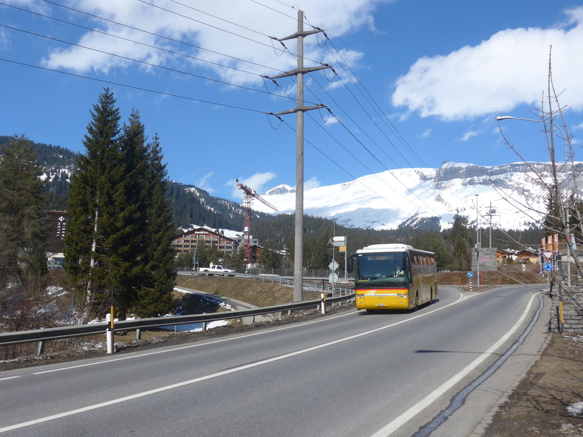 (214'991) - PostAuto Graubnden - GR 107'702 - Van Hool am 1. Mrz 2020 in Laax, Rancho