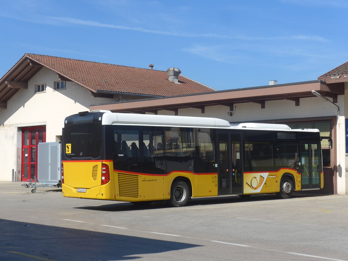 (215'222) - CarPostal Ouest - VD 464'947 - Mercedes am 15. Mrz 2020 in Yverdon, Garage