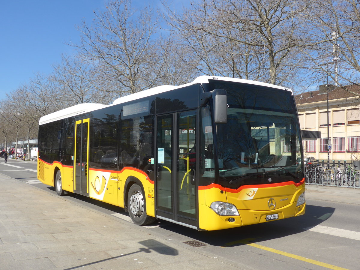 (215'231) - CarPostal Ouest - VD 259'968 - Mercedes am 15. Mrz 2020 beim Bahnhof Yverdon