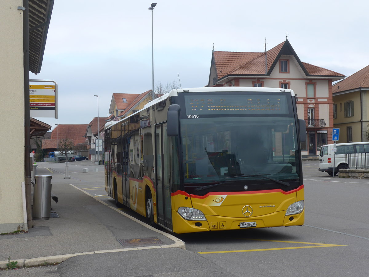 (215'454) - Wieland, Murten - FR 300'634 - Mercedes am 22. Mrz 2020 beim Bahnhof Kerzers