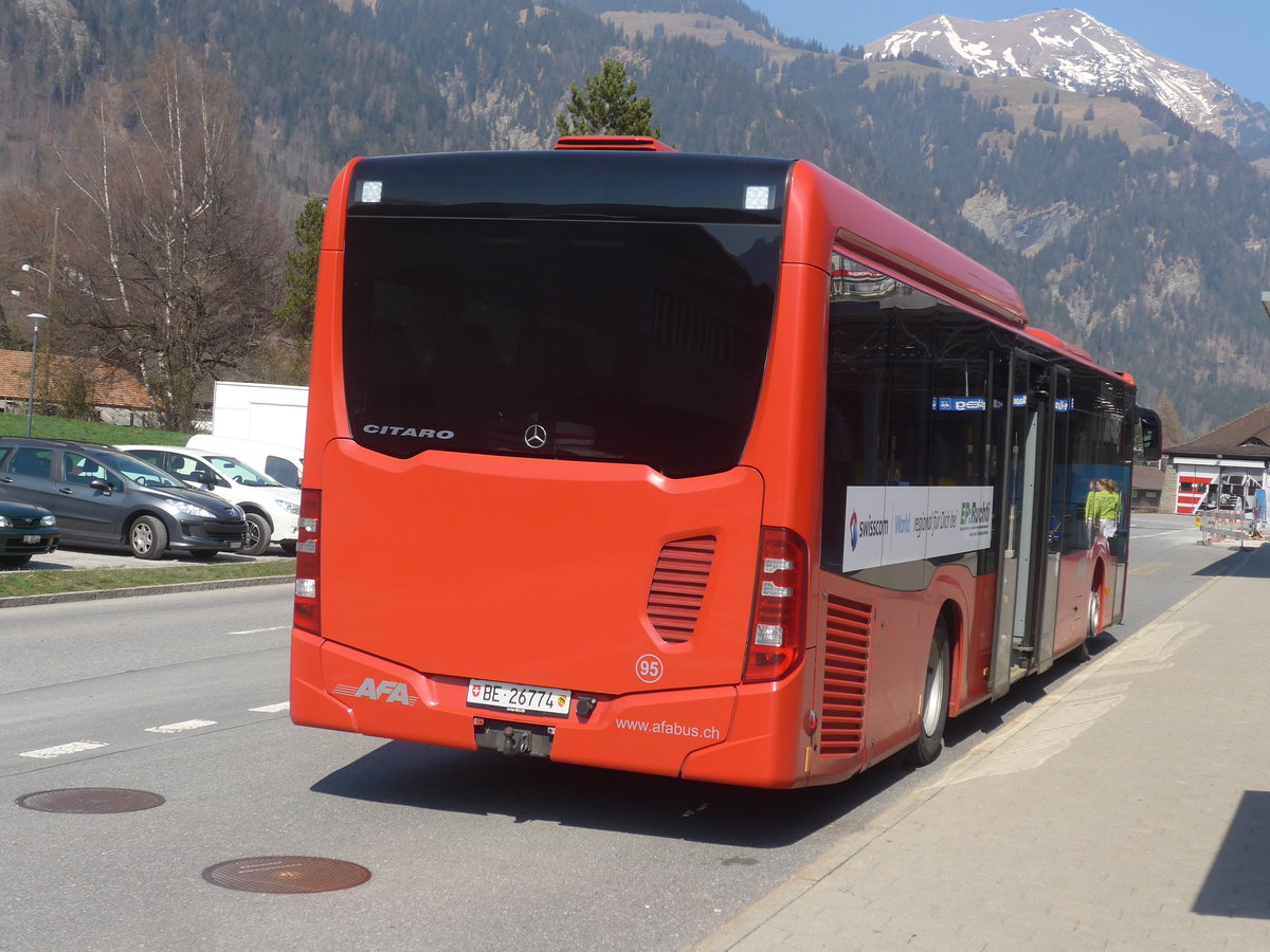 (215'550) - AFA Adelboden - Nr. 95/BE 26'774 - Mercedes am 25. Mrz 2020 beim Bahnhof Frutigen