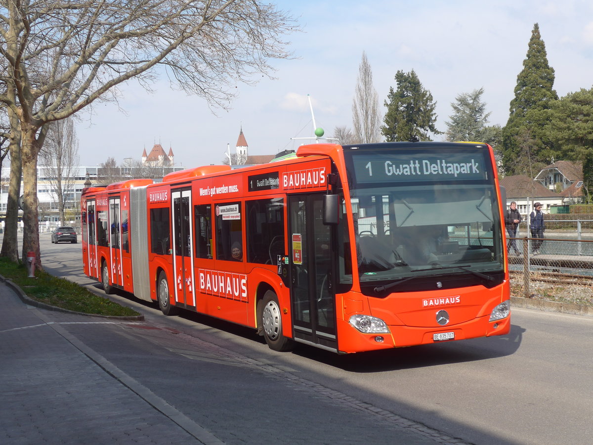 (215'558) - STI Thun - Nr. 707/BE 835'707 - Mercedes am 26. Mrz 2020 in Thun, Rosenau