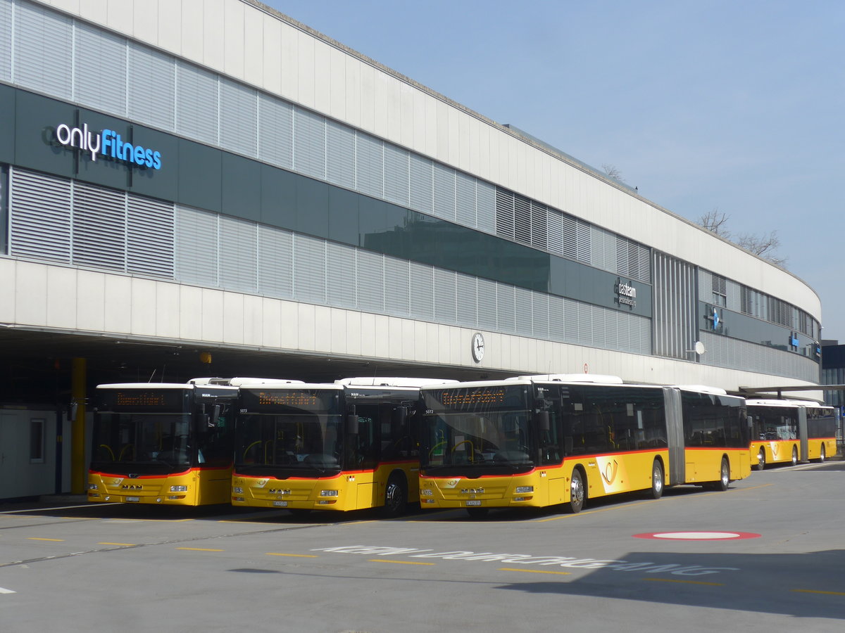 (215'577) - PostAuto Bern - Nr. 666/BE 615'371 - MAN am 27. Mrz 2020 in Bern, Postautostation