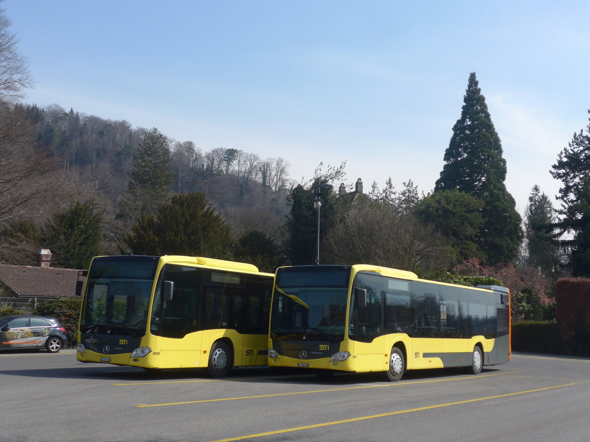 (215'619) - STI Thun - Nr. 181/BE 752'181 - Mercedes am 27. Mrz 2020 bei der Schifflndte Thun