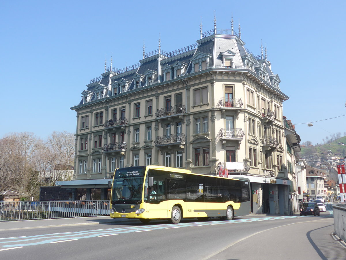 (215'649) - STI Thun - Nr. 406/BE 820'406 - Mercedes am 28. Mrz 2020 in Thun, Allmendbrcke