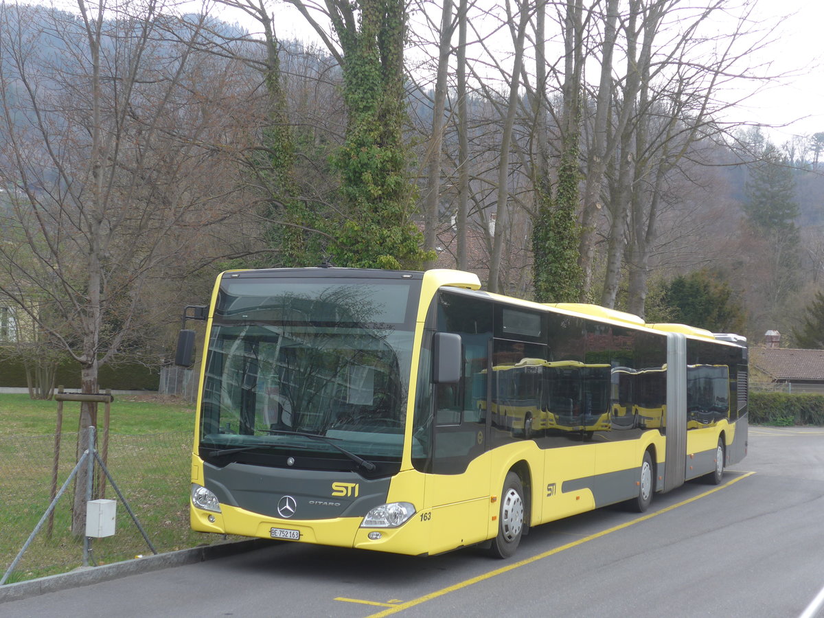 (215'664) - STI Thun - Nr. 163/BE 752'163 - Mercedes am 29. Mrz 2020 bei der Schifflndte Thun