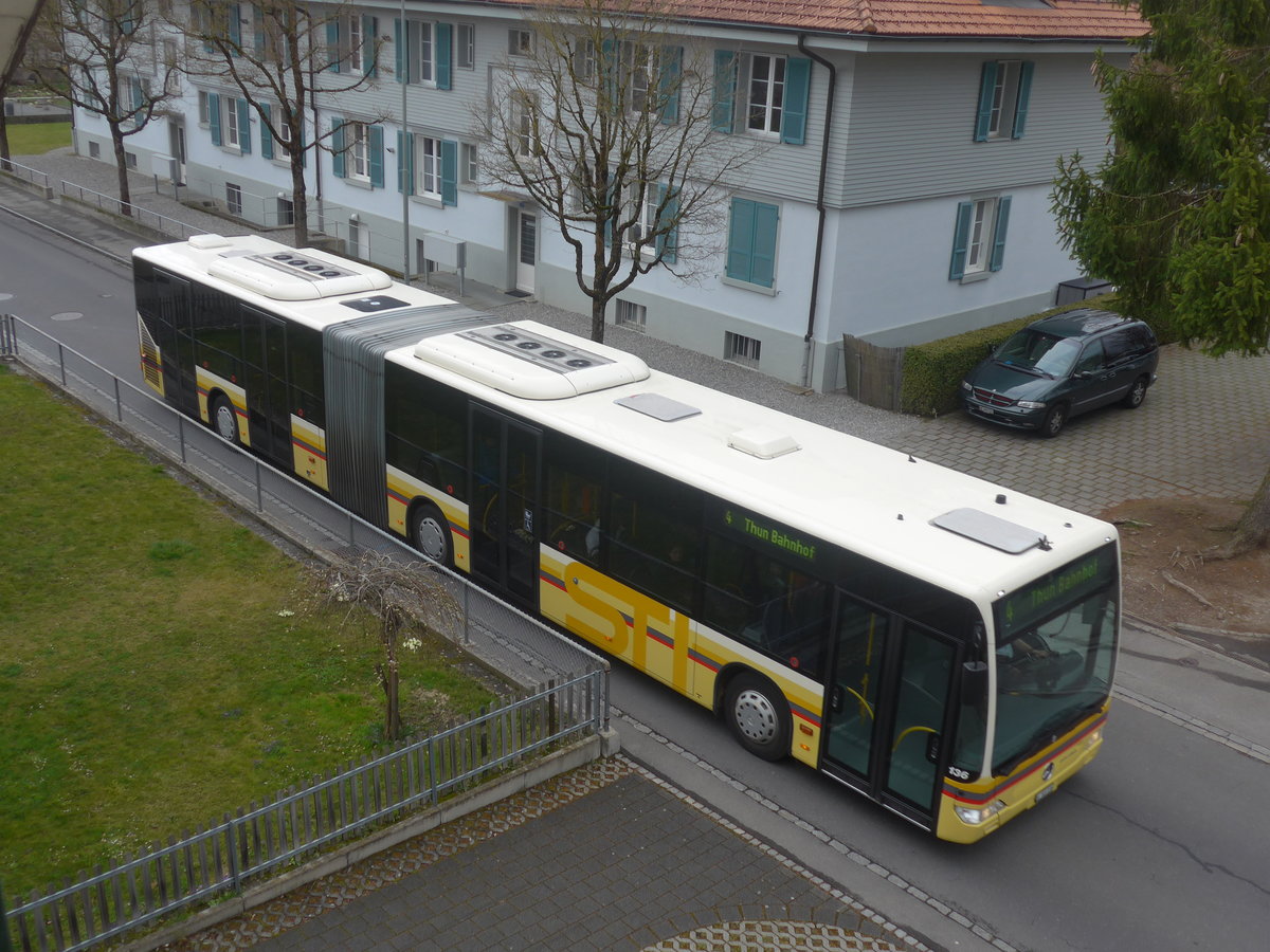 (215'673) - STI Thun - Nr. 136/BE 801'136 - Mercedes am 30. Mrz 2020 in Thun-Lerchenfeld, Langestrasse