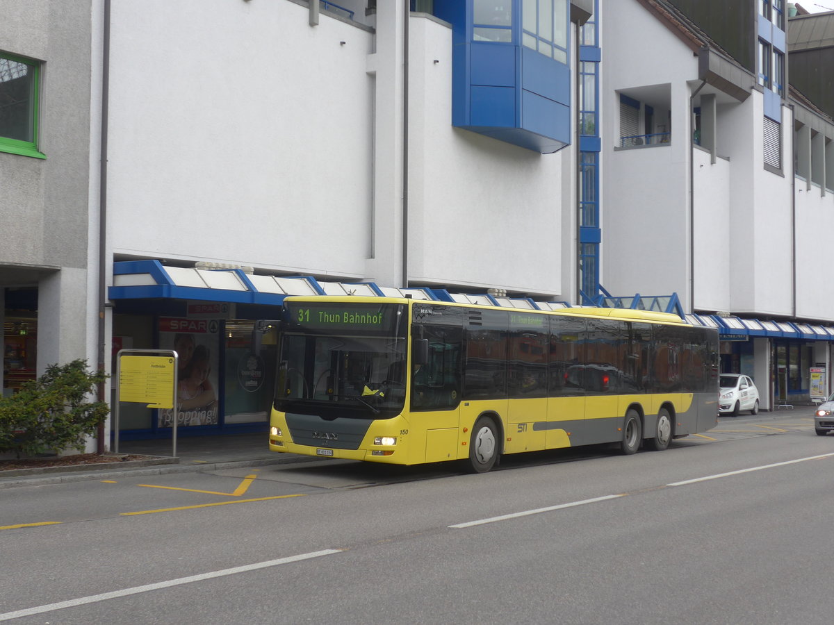 (215'695) - STI Thun - Nr. 150/BE 801'150 - MAN am 30. Mrz 2020 in Thun, Postbrcke