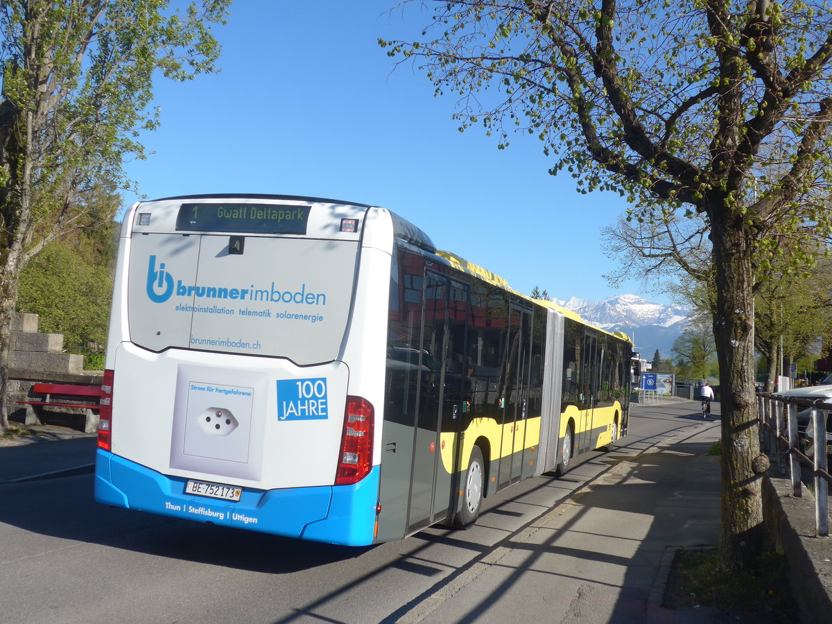 (216'053) - STI Thun - Nr. 173/BE 752'173 - Mercedes am 14. April 2020 bei der Schifflndte Thun