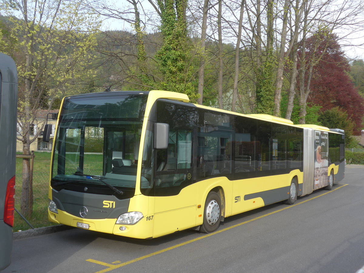 (216'196) - STI Thun - Nr. 167/BE 752'167 - Mercedes am 17. April 2020 bei der Schifflndte Thun