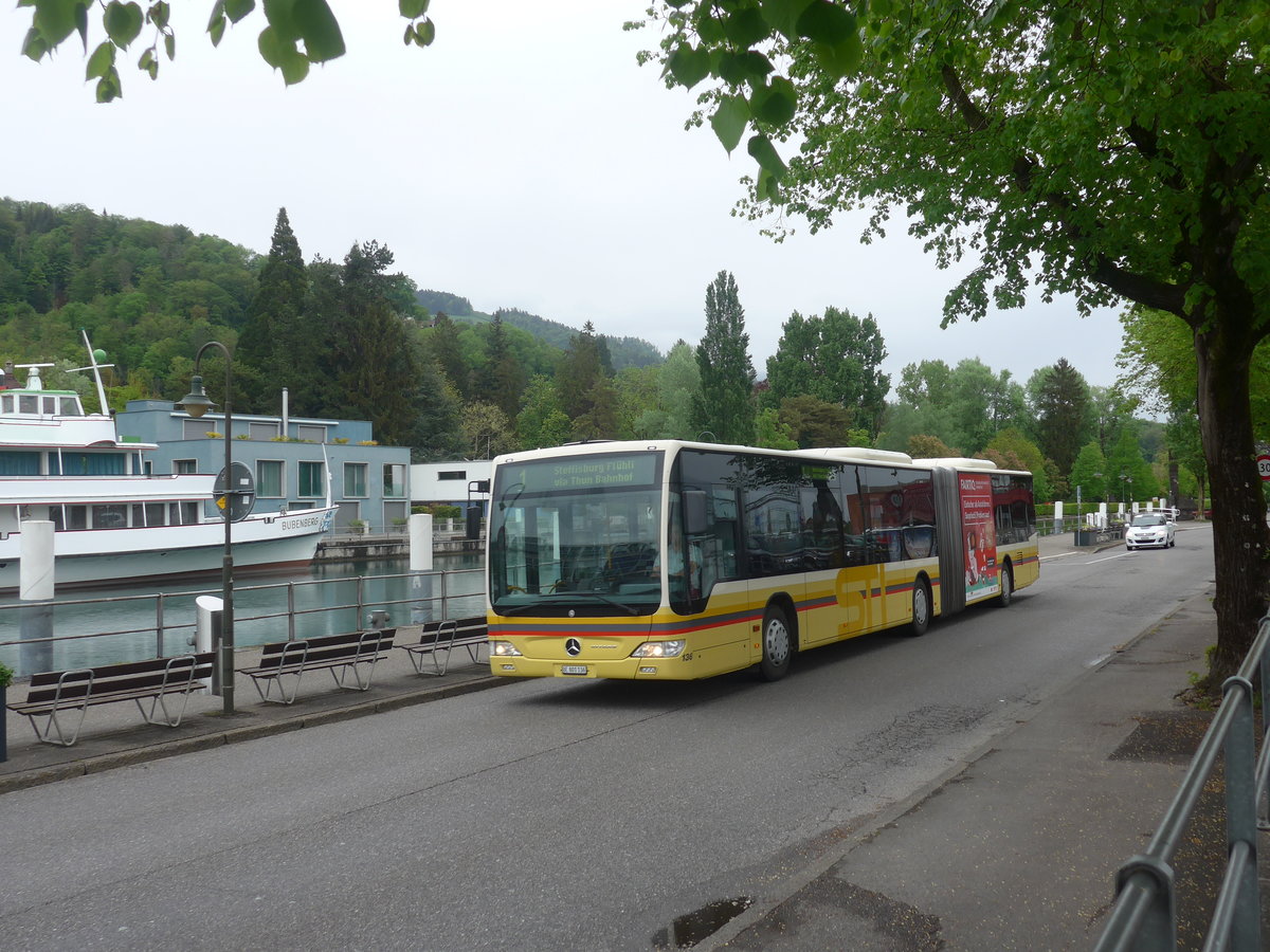 (216'606) - STI Thun - Nr. 136/BE 801'136 - Mercedes am 1. Mai 2020 bei der Schifflndte Thun