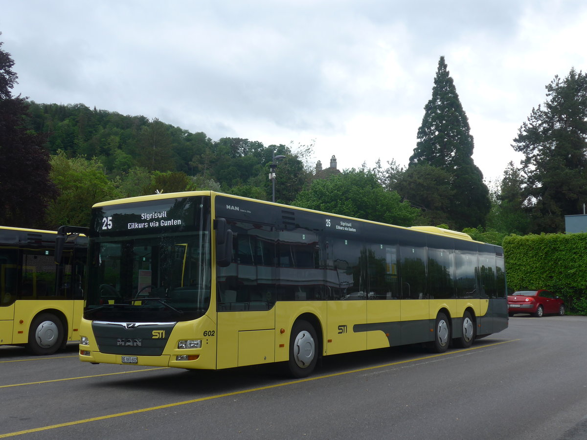 (217'022) - STI Thun - Nr. 602/BE 865'602 - MAN am 11. Mai 2020 bei der Schifflndte Thun