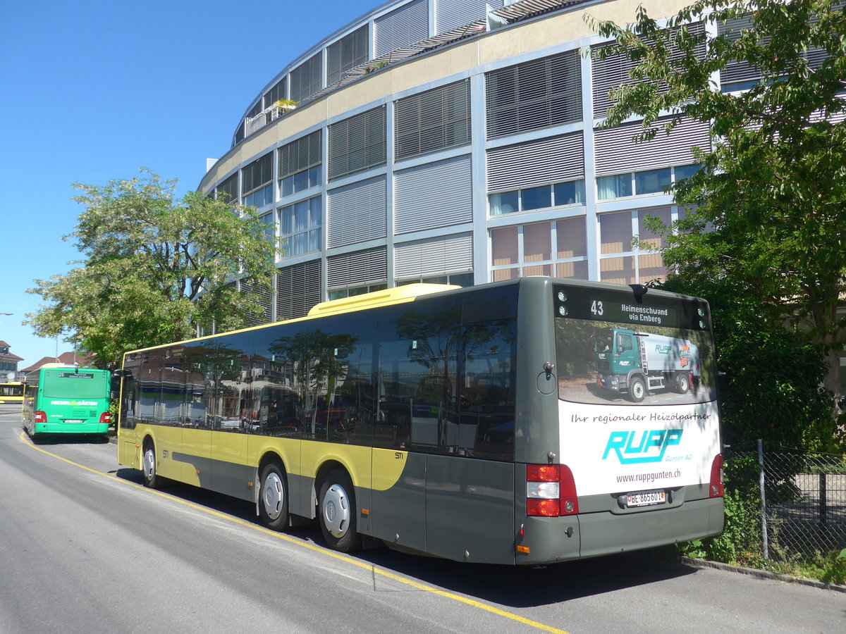 (217'097) - STI Thun - Nr. 601/BE 865'601 - MAN am 21. Mai 2020 bei der Schifflndte Thun