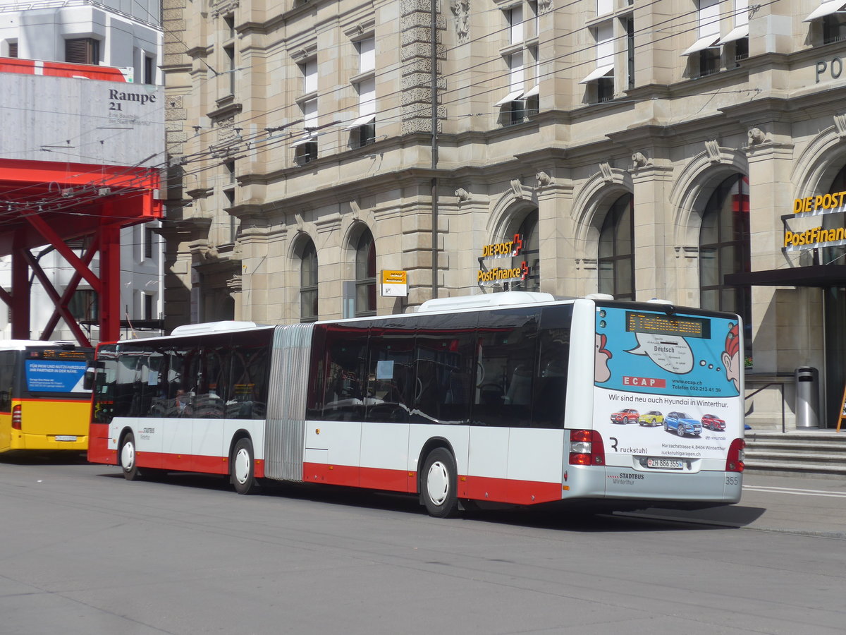 (217'444) - SW Winterthur - Nr. 355/ZH 886'355 - MAN am 30. Mai 2020 beim Hauptbahnhof Winterthur