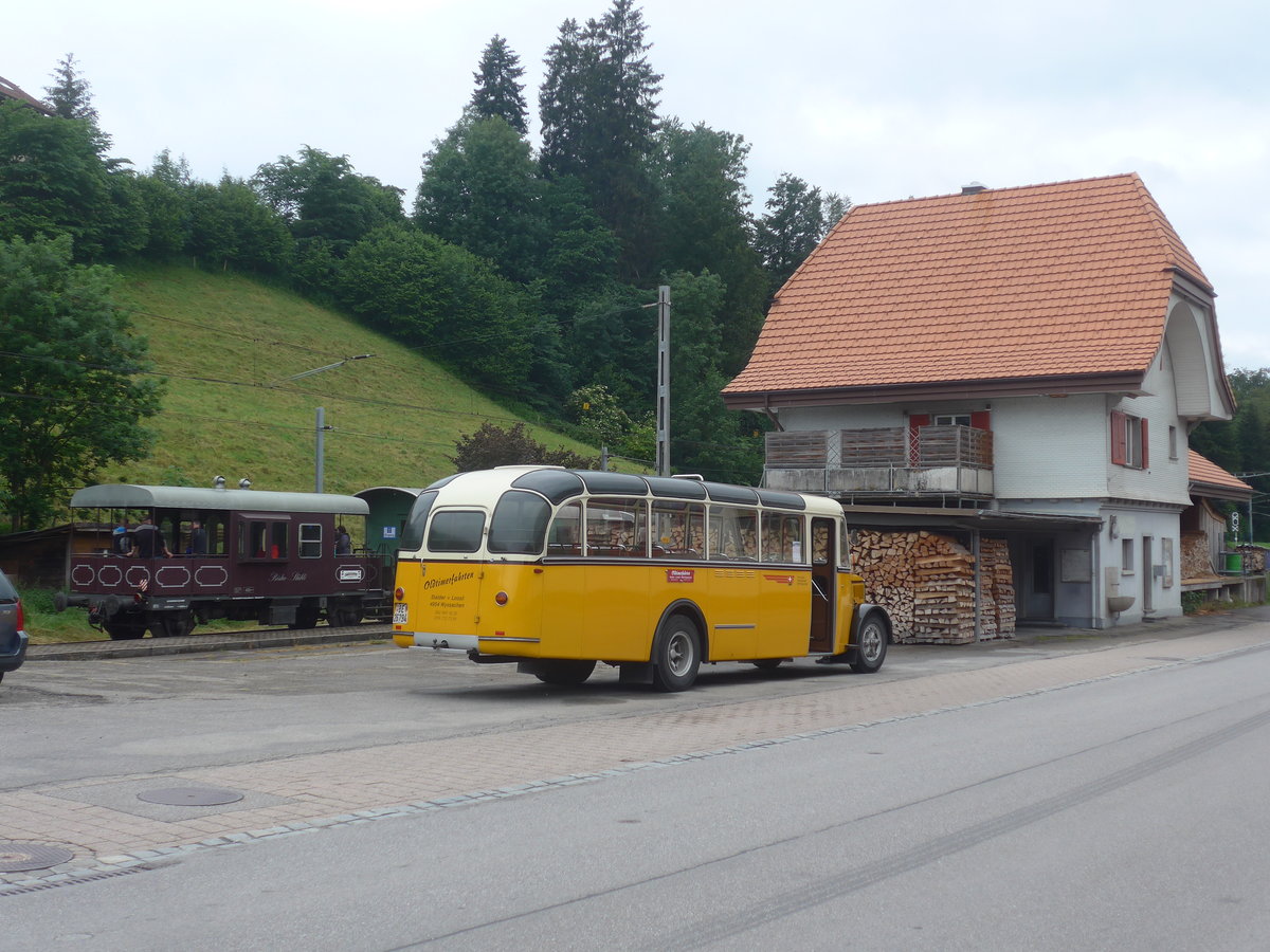 (217'996) - Loosli, Wyssachen - BE 26'794 - Saurer/R&J am 14. Juni 2020 beim Bahnhof Wasen