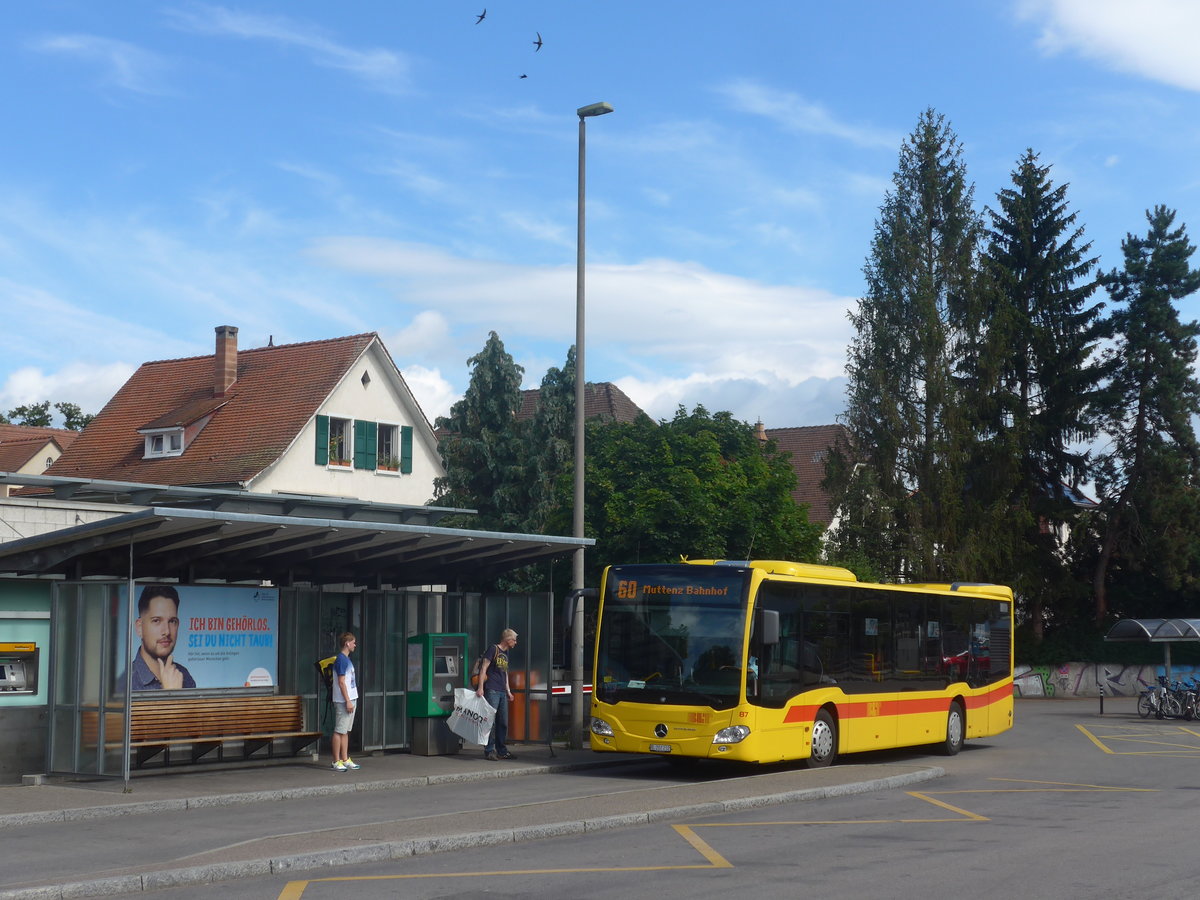 (218'194) - BLT Oberwil - Nr. 87/BL 202'232 - Mercedes am 28. Juni 2020 in Bottmingen, Schloss