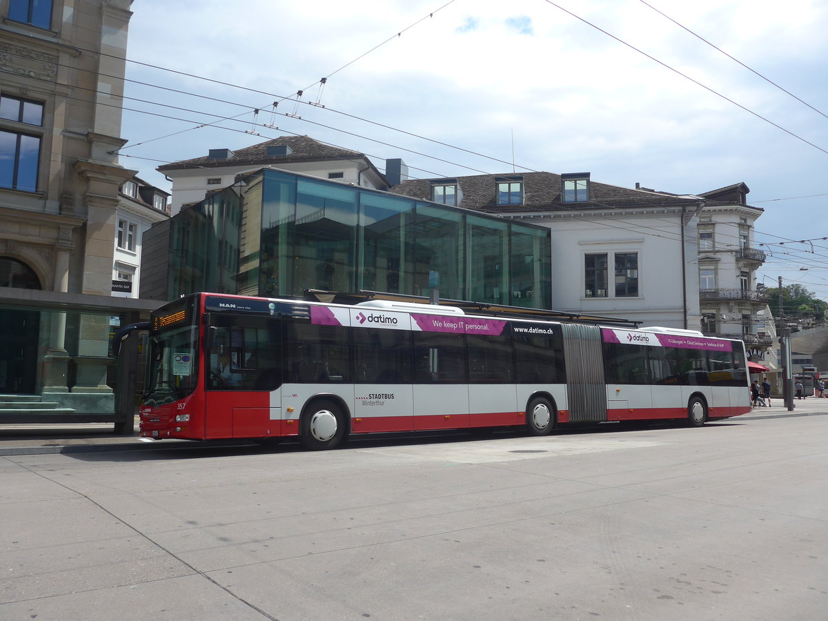 (218'234) - SW Winterthur - Nr. 357/ZH 886'357 - MAN am 28. Juni 2020 beim Hauptbahnhof Winterthur