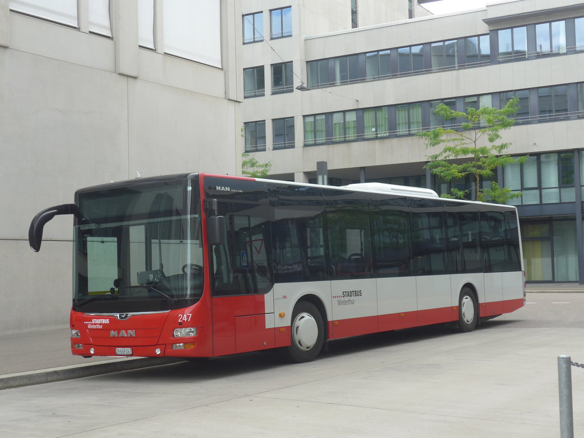 (218'272) - SW Winterthur - Nr. 247/ZH 649'247 - MAN am 28. Juni 2020 beim Hauptbahnhof Winterthur