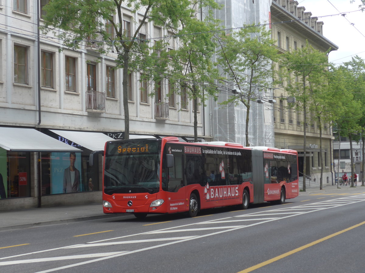 (218'502) - TPF Fribourg - Nr. 108/FR 300'368 - Mercedes am 6. Juli 2020 beim Bahnhof Fribourg