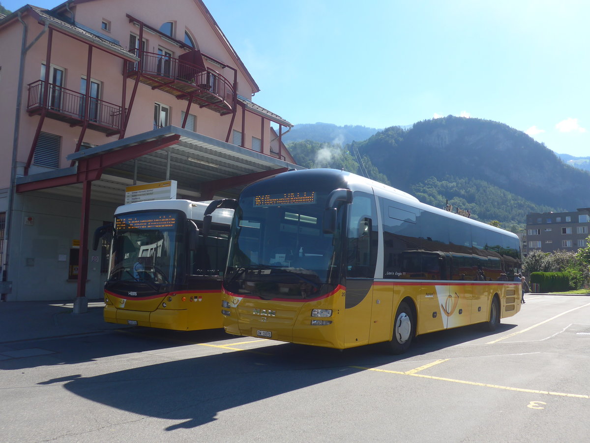 (218'642) - PostAuto Zentralschweiz - Nr. 20/OW 10'070 - MAN (ex Dillier, Sarnen Nr. 20) am 12. Juli 2020 in Meiringen, Postautostation