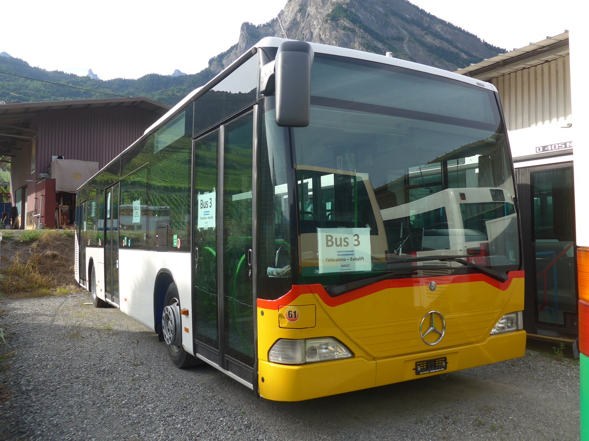 (219'094) - Buchard, Leytron - Nr. 61 - Mercedes (ex TPM Morges Nr. 60; ex TPL Lugano Nr. 3) am 25. Juli 2020 in Leytron, Garage