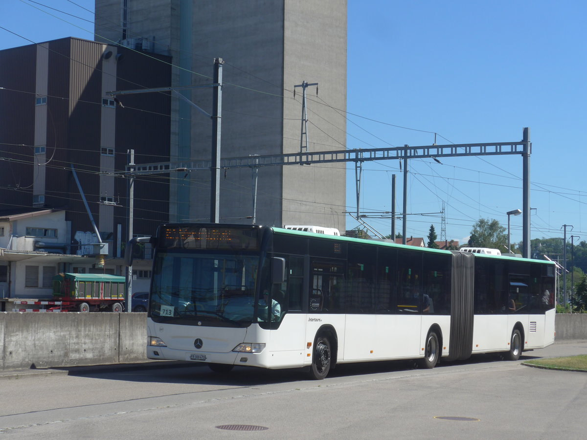 (219'246) - Intertours, Domdidier - Nr. 207/FR 300'470 - Mercedes (ex Zeretzke, D-Castrop-Rauxel Nr. 43) am 27. Juli 2020 beim Bahnhof Kerzers