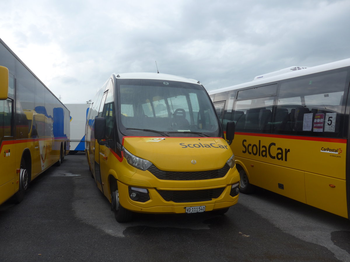 (219'375) - CarPostal Ouest - VD 111'540 - Iveco/UNVI am 2. August 2020 in Kerzers, Interbus