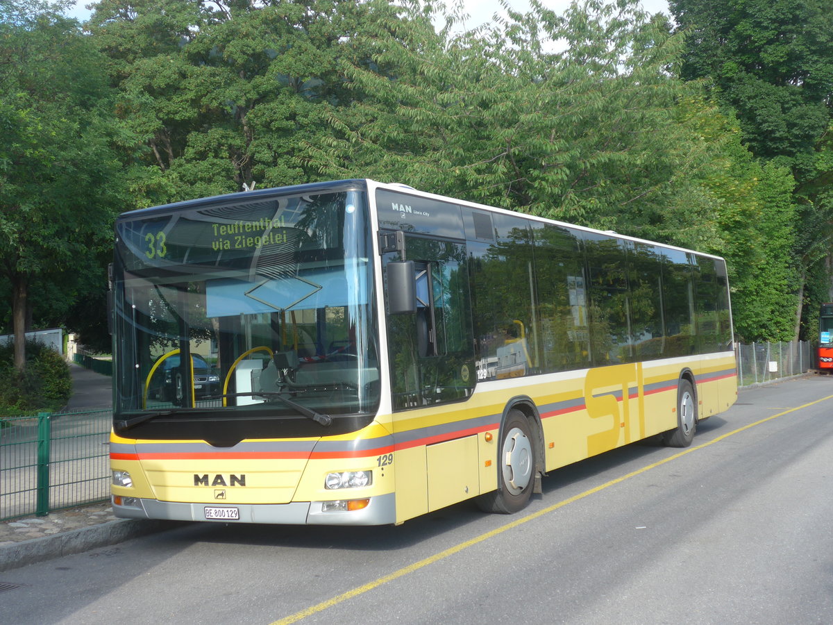 (219'493) - STI Thun - Nr. 129/BE 800'129 - MAN am 5. August 2020 bei der Schifflndte Thun