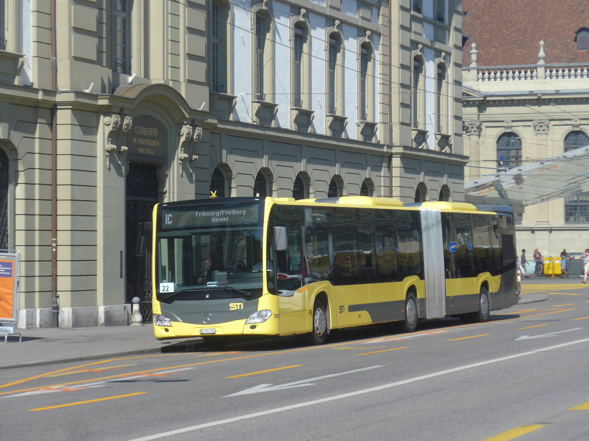 (219'610) - STI Thun - Nr. 705/BE 754'705 - Mercedes am 9. August 2020 beim Bahnhof Bern