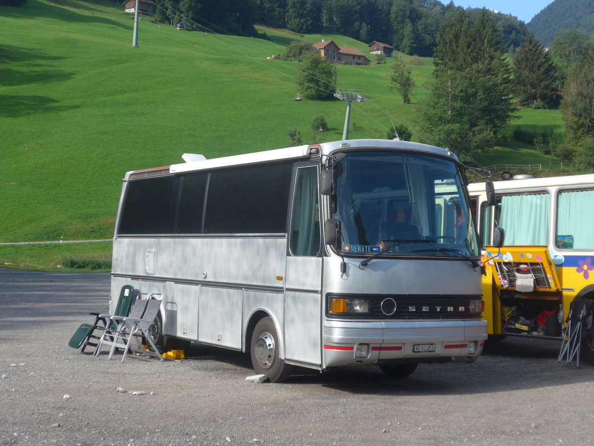 (219'675) - Leutwyler, Drrensch - AG 9118 U - Setra (ex Zihlmann, Zrich) am 16. August 2020 in Grsch, Bergbahnen