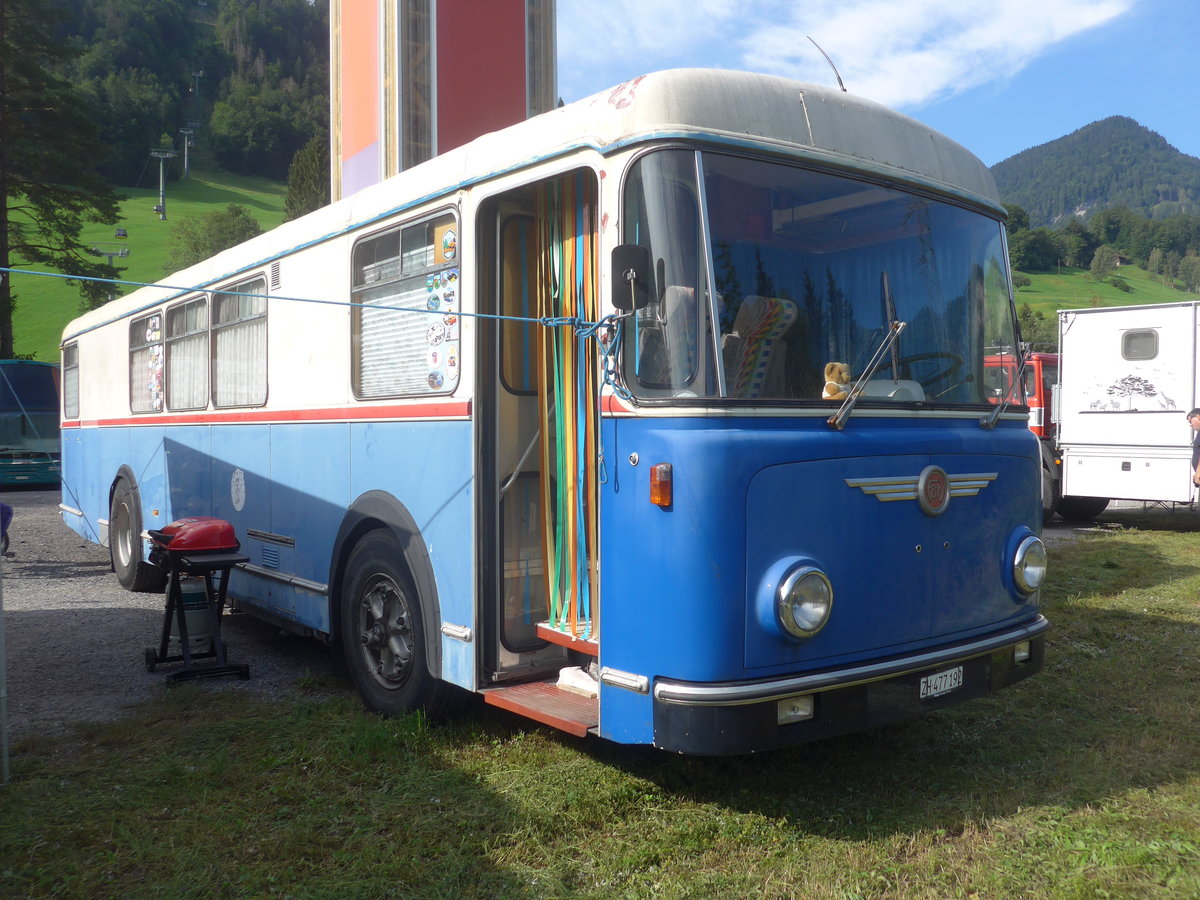 (219'704) - Oswald, Stallikon - ZH 477'192 - FBW/Hess (ex AAGR rothenburg Nr. 44) am 16. August 2020 in Grsch, Bergbahnen