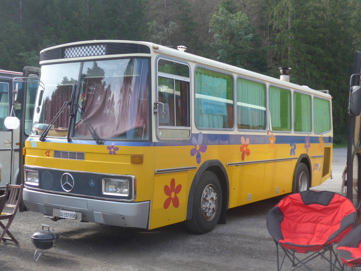 (219'735) - Schoch, Solothurn - SO 157'658 - Mercedes/Tscher (ex Reinhart, Selzach; ex Gessinger, Bad Ragaz) am 16. August 2020 in Grsch, Bergbahnen