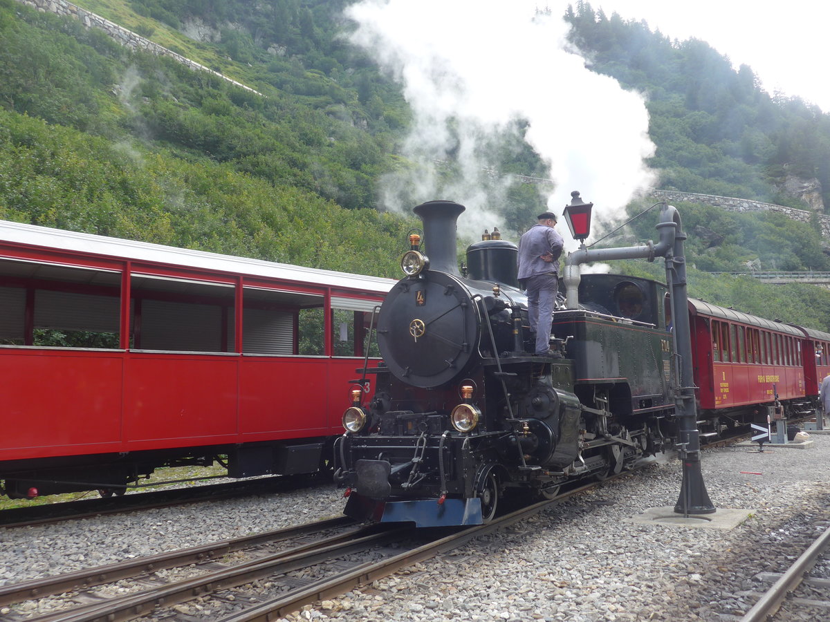 (219'947) - DFB-Dampflokomotive - Nr. 4 - am 22. August 2020 in Gletsch