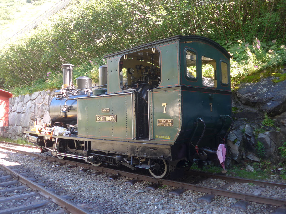 (219'982) - DFB-Dampflokomotive - Nr. 7 - am 22. August 2020 in Gletsch