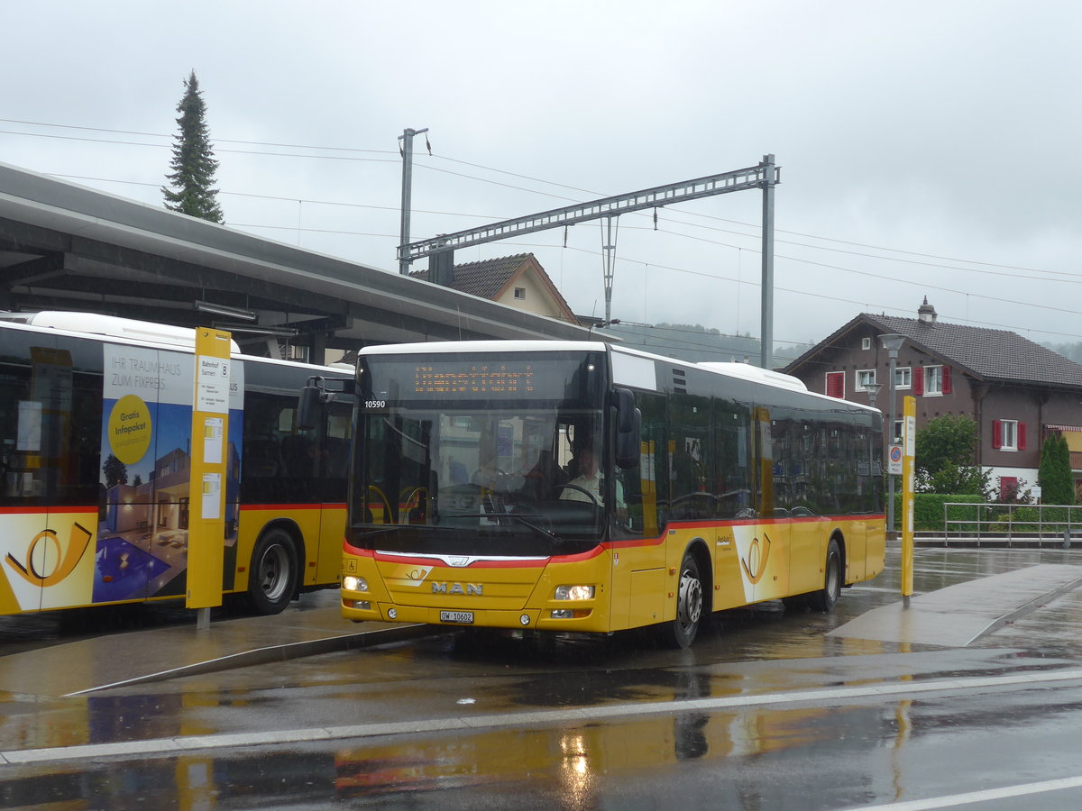 (220'193) - PostAuto Zentralschweiz - Nr. 2/OW 10'602 - MAN (ex Dillier, Sarnen Nr. 2) am 29. August 2020 beim Bahnhof Sarnen