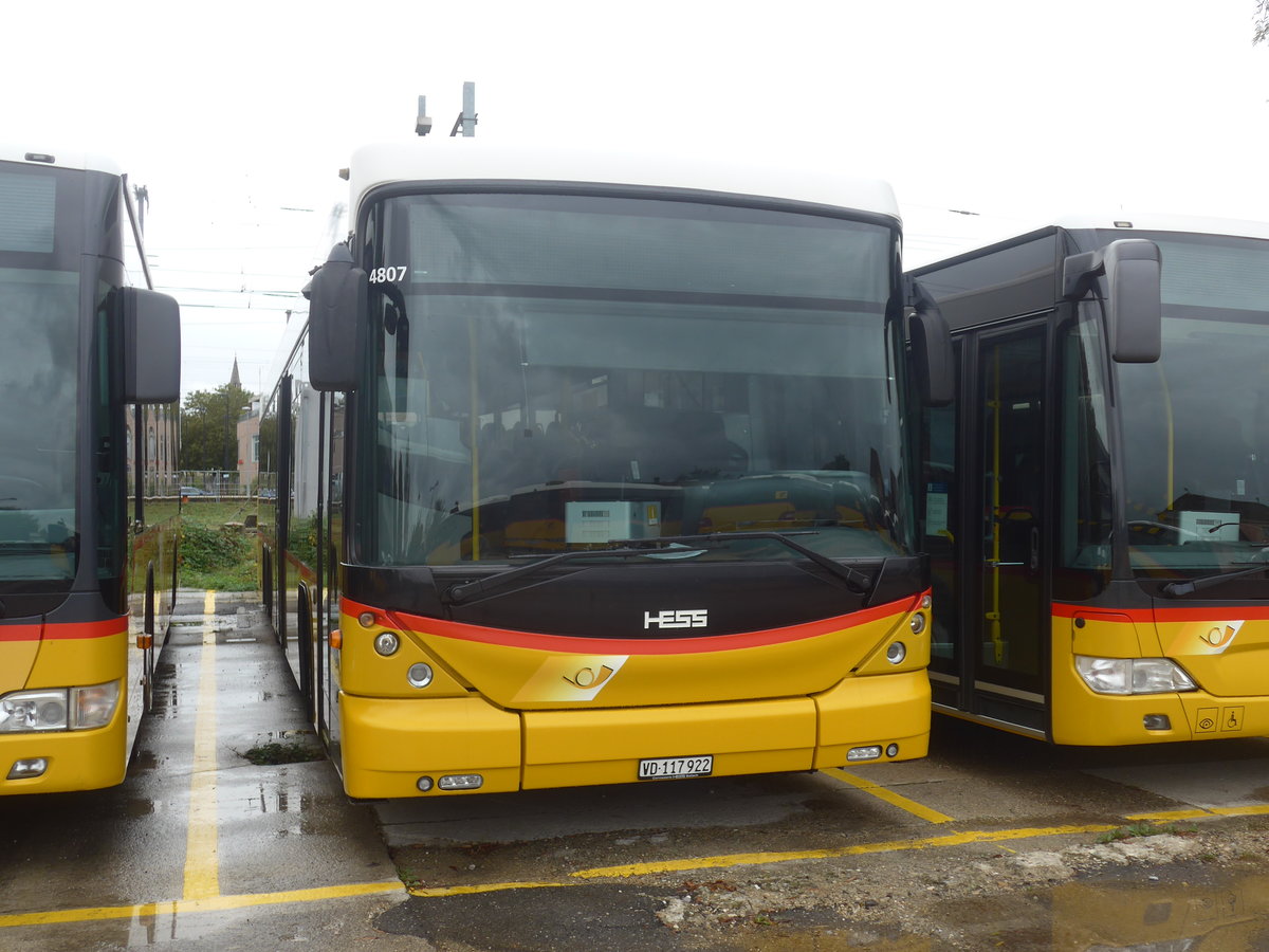 (220'299) - CarPostal Ouest - VD 117'922 - Scania/Hess (ex PostAuto Wallis; ex In Albon, Visp) am 30. August 2020 in Yverdon, Garage