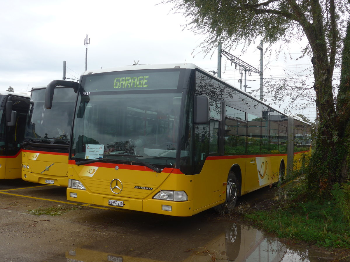 (220'305) - CarPostal Ouest - VD 359'910 - Mercedes (ex JU 7589; ex Nr. 72; ex Stucki, Porrentruy Nr. 12) am 30. August 2020 in Yverdon, Garage